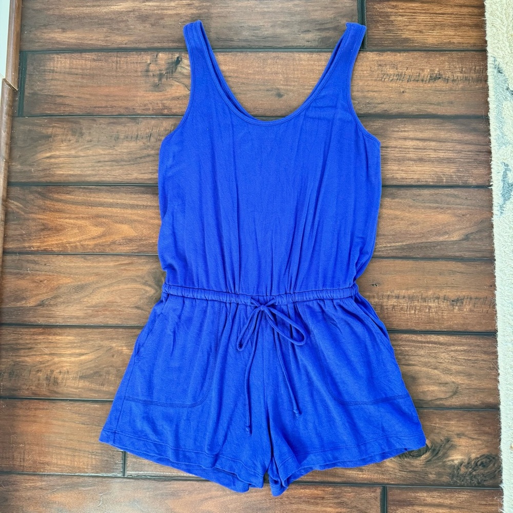 Nordstrom Gibson Blue Sleeveless Romper Swim Coverup